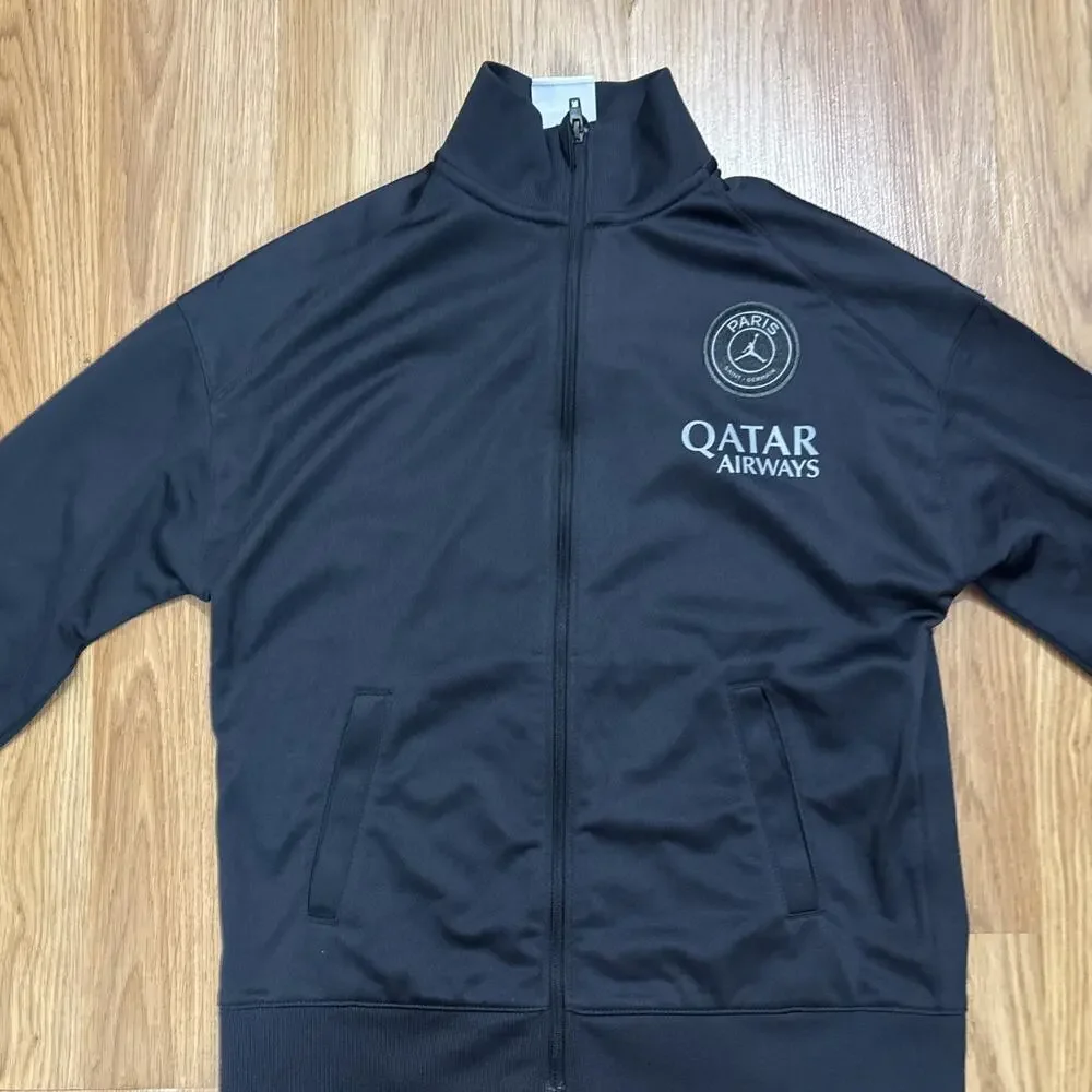 Jordan Paris Saint-Germain Kids Track Jacket Black Qatar Airways Soccer Youth XL